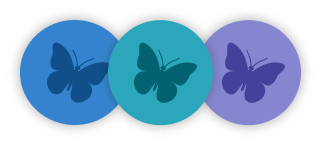 3 butterfly icons